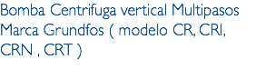 Bomba Centrifuga vertical Multipasos Marca Grundfos ( modelo CR, CRI, CRN , CRT )